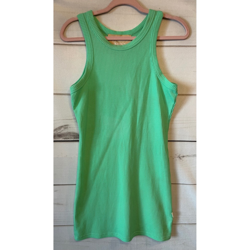 Araminta James Ribbed Tank Top Mint Green Racerback Crew Neck Sleeveless Small